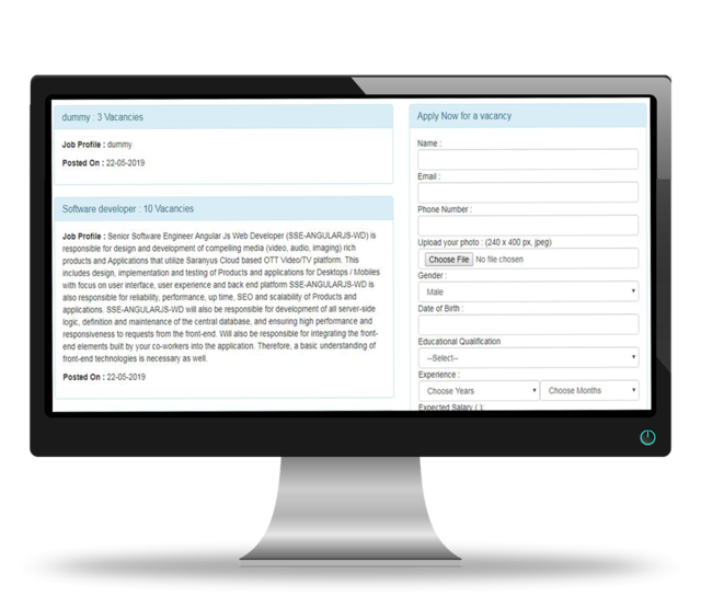 Applicant Registration in VCMS
