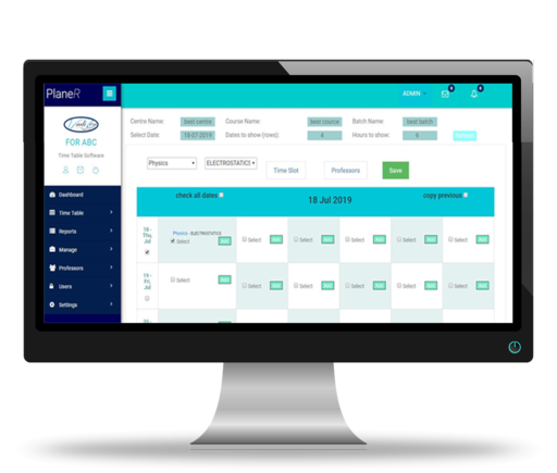 Create time table